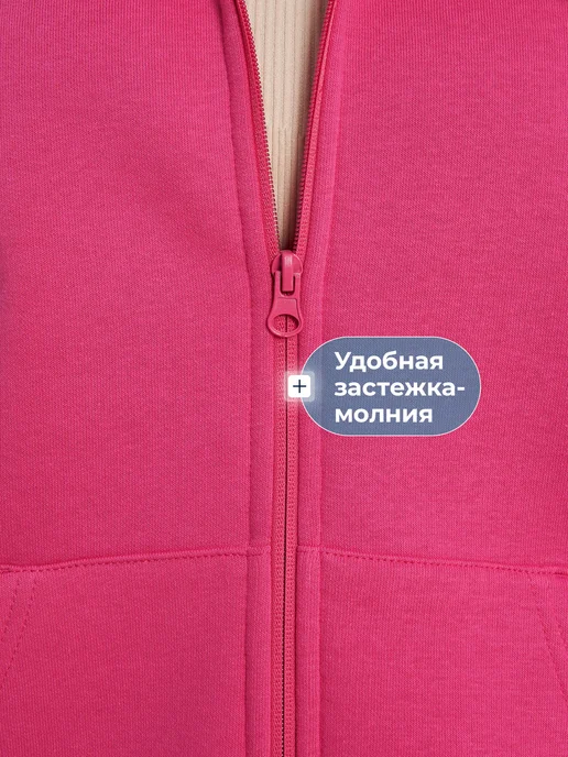 Matrix Sport Толстовка женская с начесом на молнии свободного кроя, розовый, фото 5
