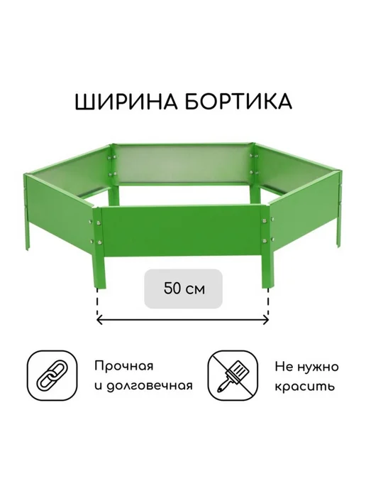 Zeriazor Клумба оцинкованная круглая 100х15 см, 100x15 см, фото 2