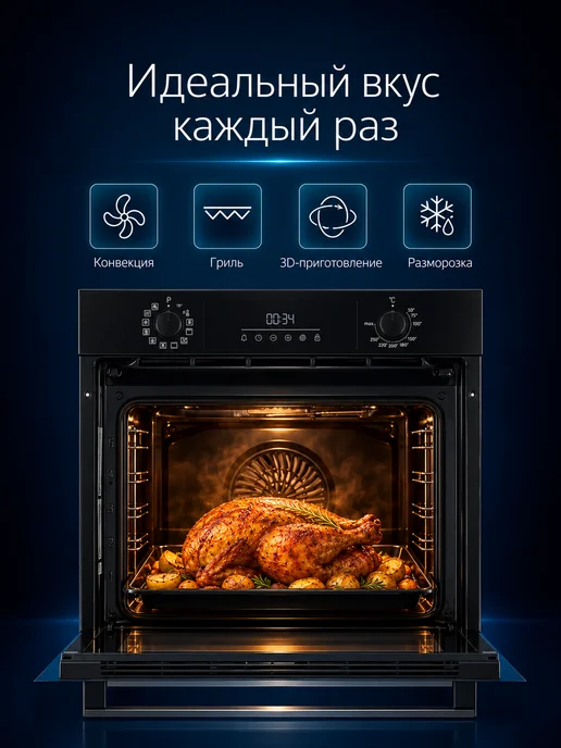 Beko Духовой шкаф BBIM13301B электрический встраиваемый, черный, фото 2