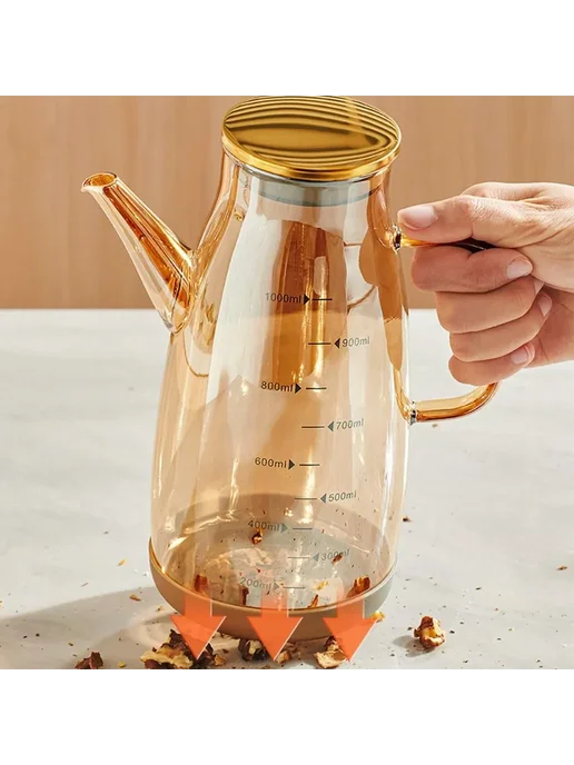 Бутылка для масла стеклянная, 0.8 л 0.8л, 0,8 л, 0,8 л, фото 7