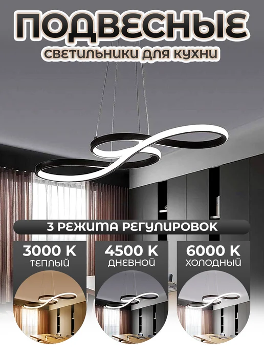 люстры светодиодные потолочные на кухню, прихожую и спальню, серый, фото 3