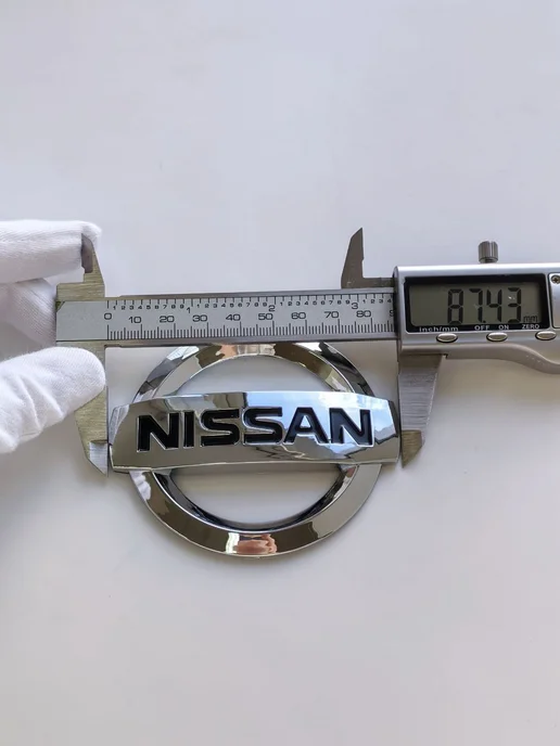 NalAuto Эмблема Nissan 87 мм шильдик логотип Nissan, черный, фото 2