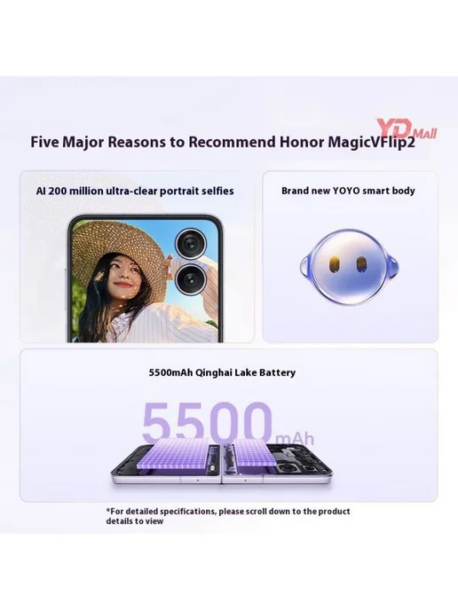 Смартфон HONOR Magic V Flip2 Ota Play 12/512 ГБ, фиолетовый, фото 2