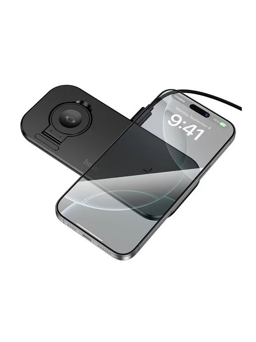HOCO Док-станция беспроводная 3 в 1 для Apple, черный, фото 4
