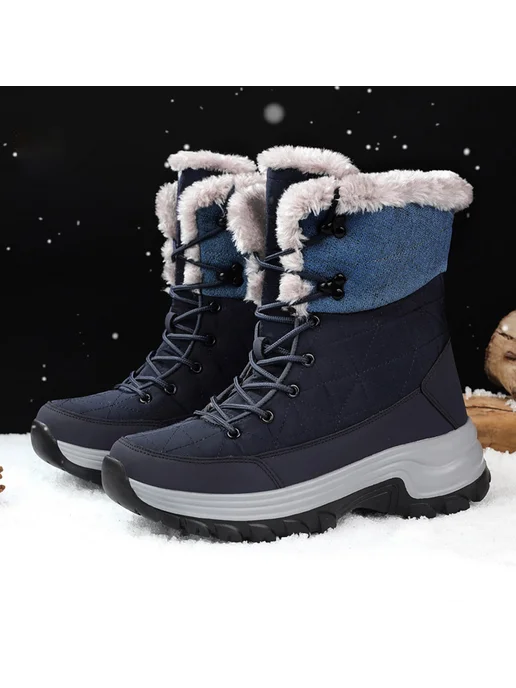 Мужские утепл. снег Boots Водонепр. тактические, синие 42, синий, фото 2