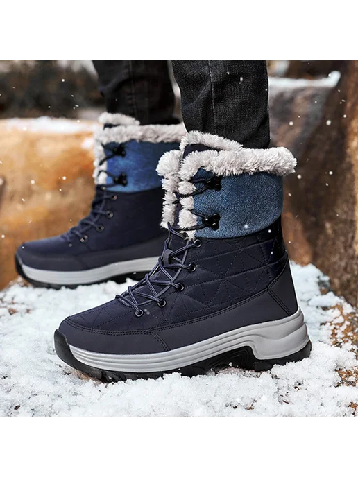 Мужские утепл. снег Boots Водонепр. тактические, синие 42, синий, фото 3