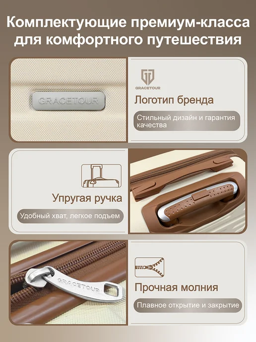 Дорожный чемодан на колесах 3 шт XS, S, M ручная кладь, 3 шт, фото 6