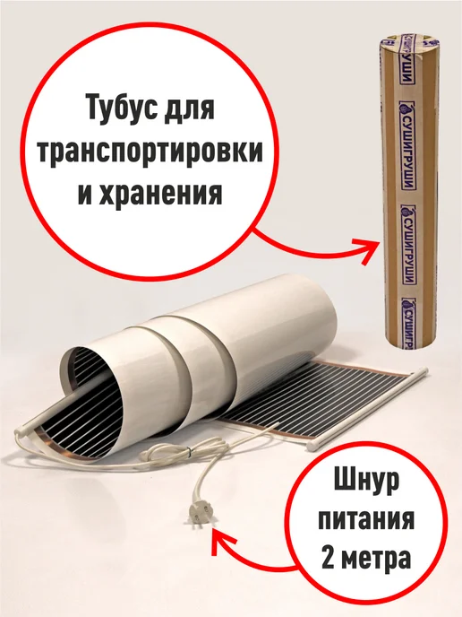 СУШИГРУШИ Обогреватель для теплицы . 750 Вт 2,5 м, 750 Вт, 2,5 м, фото 3