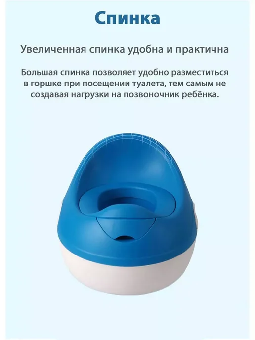 Горшок с мягким сиденьем Capsule potty, голубой, фото 4