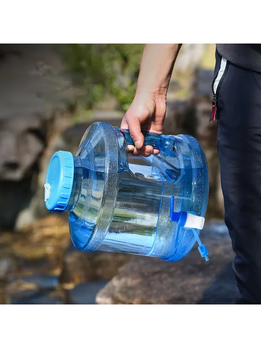 7.5л прозрачный бак для воды с краном для Outdoors, синий, 7,5 л, фото 7
