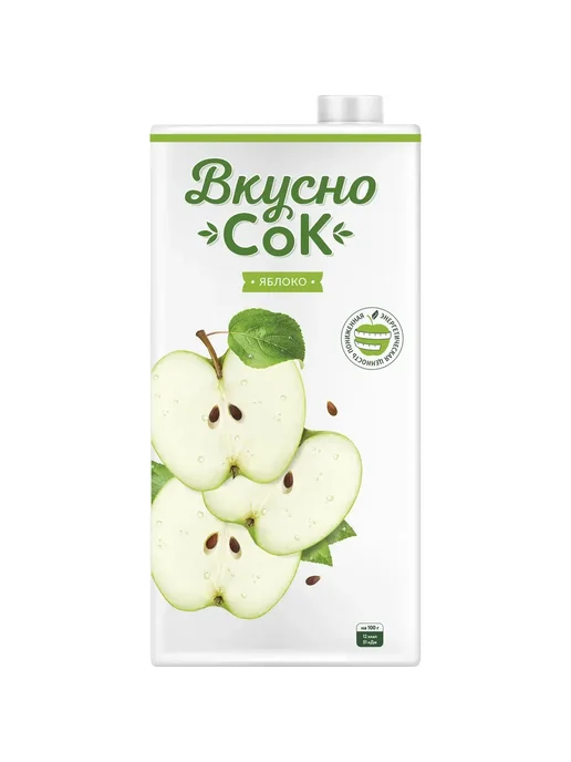 Нектар Яблочный, 0,95 л, 950 мл, в упаковке 1,9 кг, фото 3