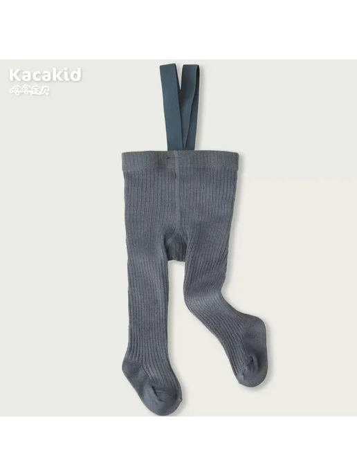 Утепленные колготки на лямках - подтяжках для малышей, серый, фото 3