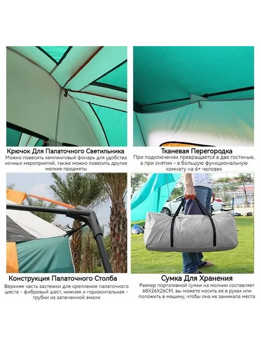 Туристическая Местная Тамбуром Навесом С Сеткой Кемпинга И, вариант, фото 2