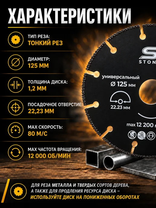 Reli Ware Tools Диск пильный универсальный для УШМ 125 мм, вариант, фото 2