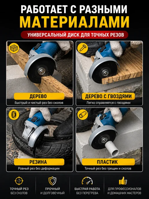 Reli Ware Tools Диск пильный универсальный для УШМ 125 мм, вариант, фото 5