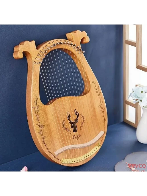 Ключ C, 16-струнная деревянная лира, арфа, вариант, фото 4