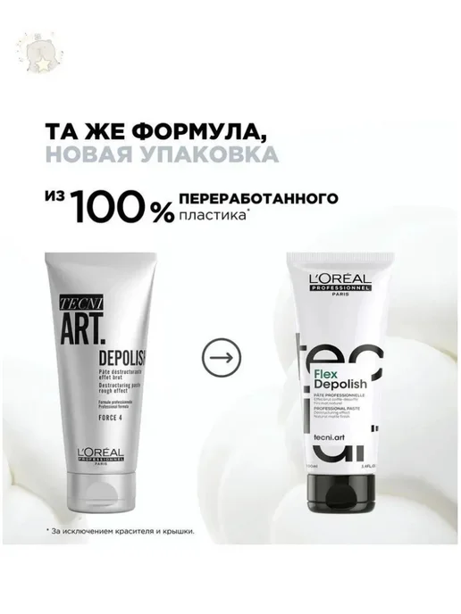 Depolish Матовая паста для укладки и стайлинга длинных волос, белый, фото 6