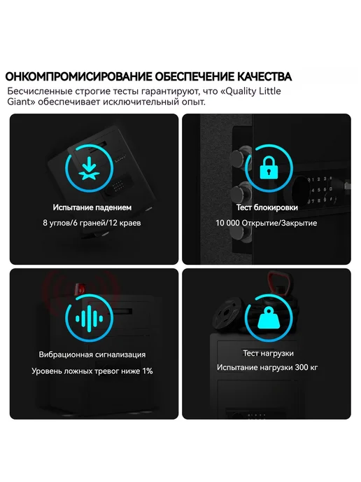 Сейф с электронным замком для денег документов, черный, в упаковке 14,5 кг, фото 5