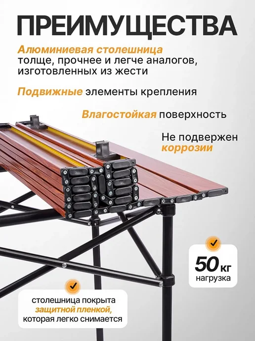 Стол складной туристический3 4 кг, 4 кг, фото 2