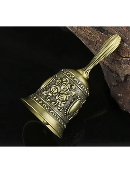 Колокольчик металлический с гравюрой 11,3 х 5,4 см, 11.3x5.4 см, фото 2
