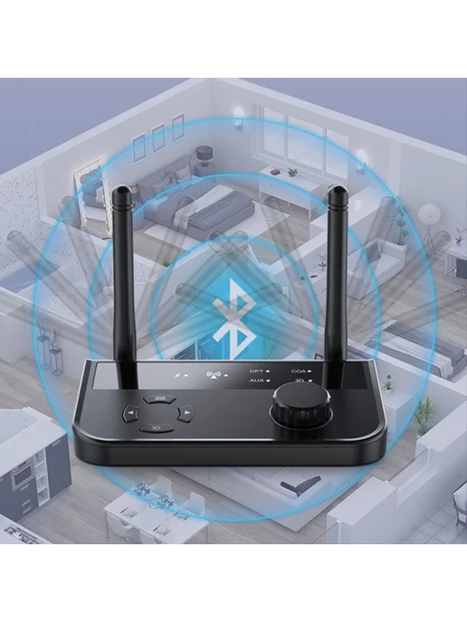 5.3 Трехвходный Bluetooth аудиоприемник с поддержкой оптичес…, вариант, фото 2