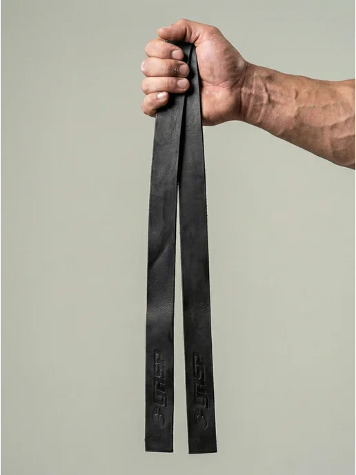 GASP Лямки спортивные для тяги Leather Straps, черный, фото 7