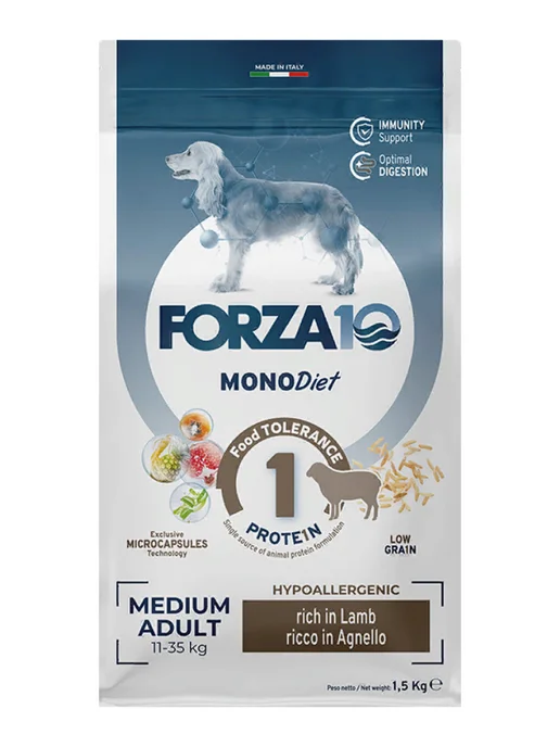 Сухой корм Forza 10 для собак, гипоаллергенный, средние, ягненок, 1,5 кг, фото 2