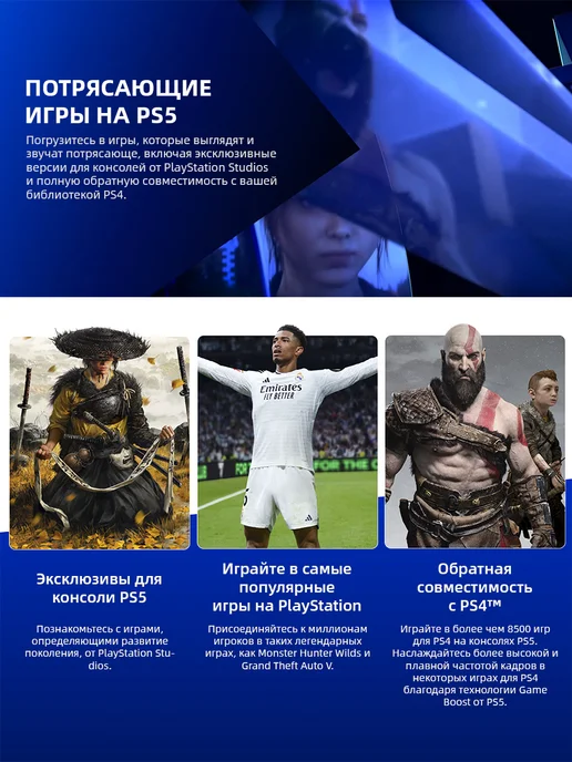 SONY Игровая консоль PS5 Slim Blu-Ray Edition (c дисководом) 1ТБ, 1 ТБ, фото 4