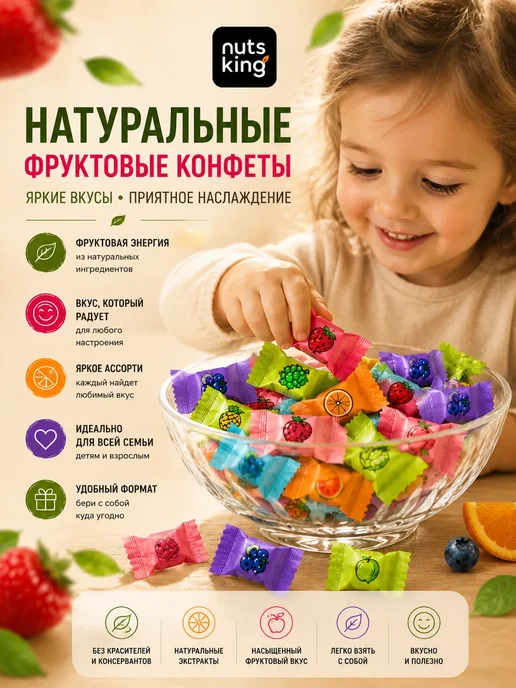 Конфеты без сахара драже с витамином С 500 гр, 500 г, фото 3