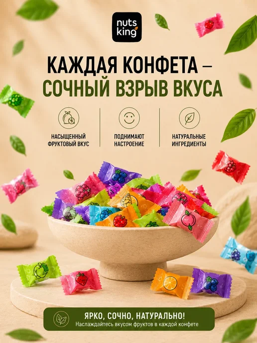 Конфеты без сахара драже с витамином С 500 гр, 500 г, фото 6
