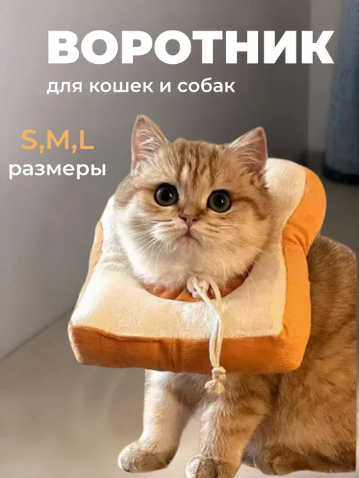 Ветеринарный защитный воротник для кошек и собак мягкий, оранжевый