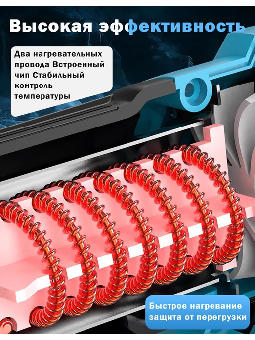 Строительный фен аккумуляторный (без АКБ) 550°C 3 насадки, серый, фото 5