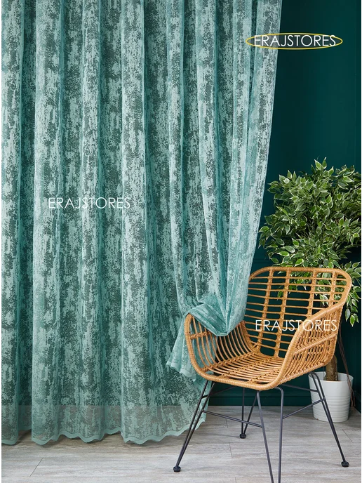 erajstores Тюль 200х250 см готовый на ленте в гостиную спальню, 200x250 см, фото 5