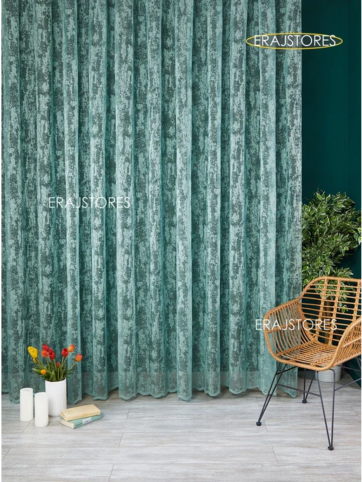 erajstores Тюль 200х250 см готовый на ленте в гостиную спальню, 200x250 см, фото 6
