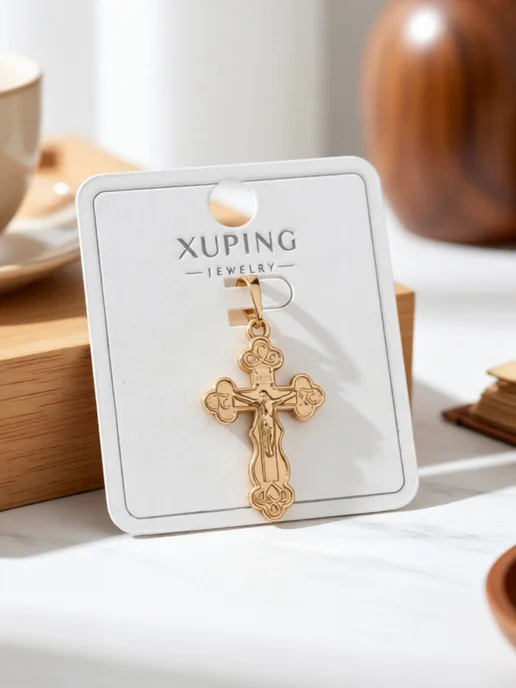 Xuping Крест на шею бижутерия, розовый, фото 5