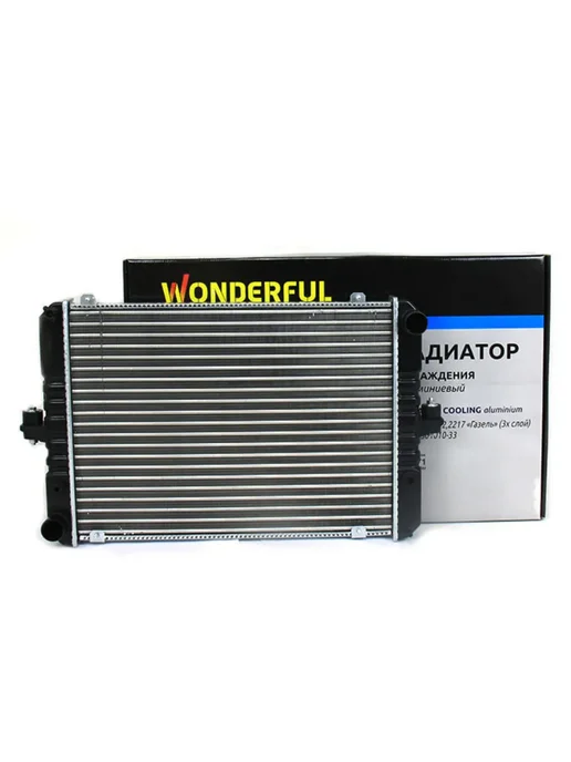 WONDERFUL Радиатор охлаждения для Газель 3302, Соболь до 1999 3-рядный, вариант, фото 2