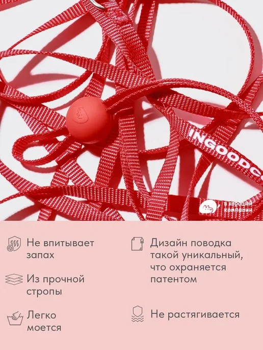 IN GOOD COMPANY Поводок регулируемый для собак мелких пород (S) 3м, 3 м, фото 4