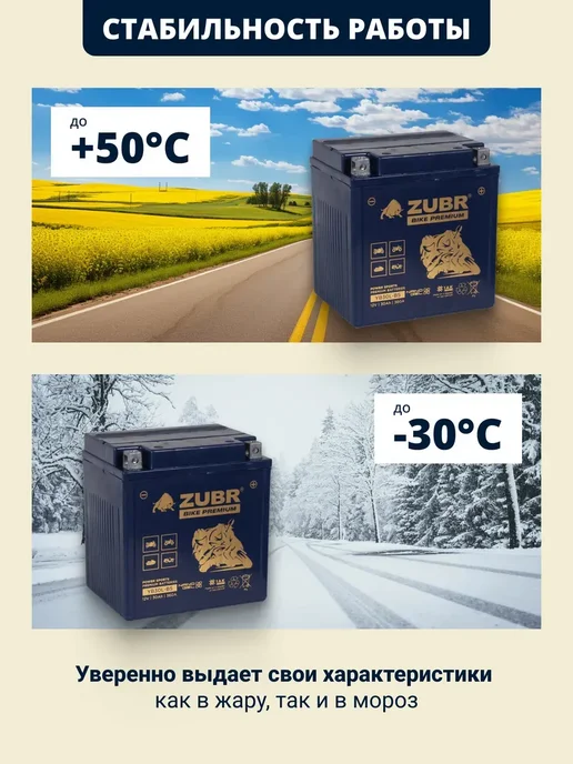 ZUBR Аккумулятор для генератора 12v 30ah гелевый, вариант, фото 7
