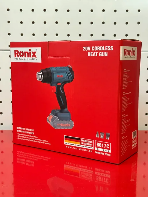 Ronix tools Фен строительный аккумуляторный без ЗУ и АКБ, синий, фото 5