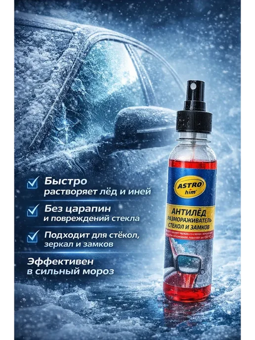 Q Размораживатель антилед для стекол автомобиля, 250 мл, фото 2