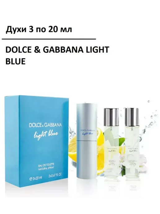 набор духов Мини DOLCE & GABBANA LIGHT BLUE-Дольче, голубой, фото 2