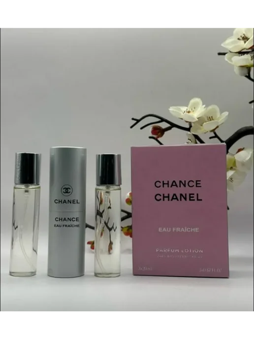 набор духов Chance Eau Fraiche шанель шансе фреш, 3 шт