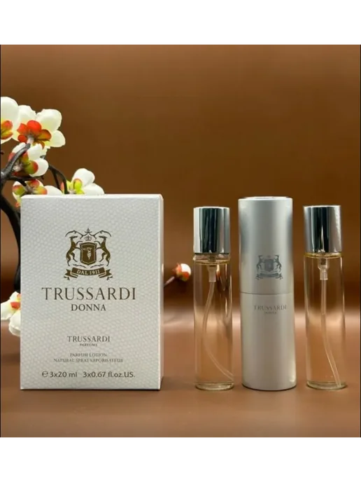 набор духов Мини TRUSSARDI DONNA-Труссардин 3х20 мл, 3x20, фото 3