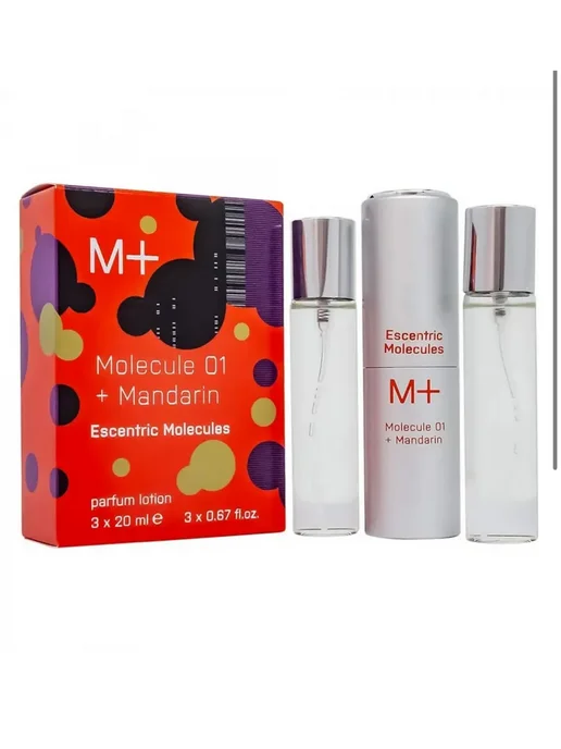 набор духов Мини Molecule 01+Mandarin-Мандарин, 3 шт