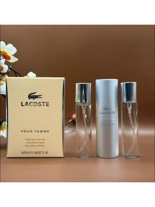 набор духов Мини Lacoste Pour Femme-Лакосте, 3 шт