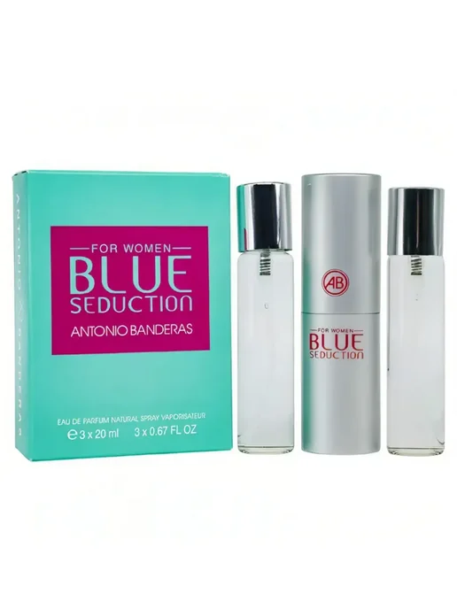 набор духов Мини набор Blue Seduction Antonio Banderas-Антонио Бандерес, синий, фото 3