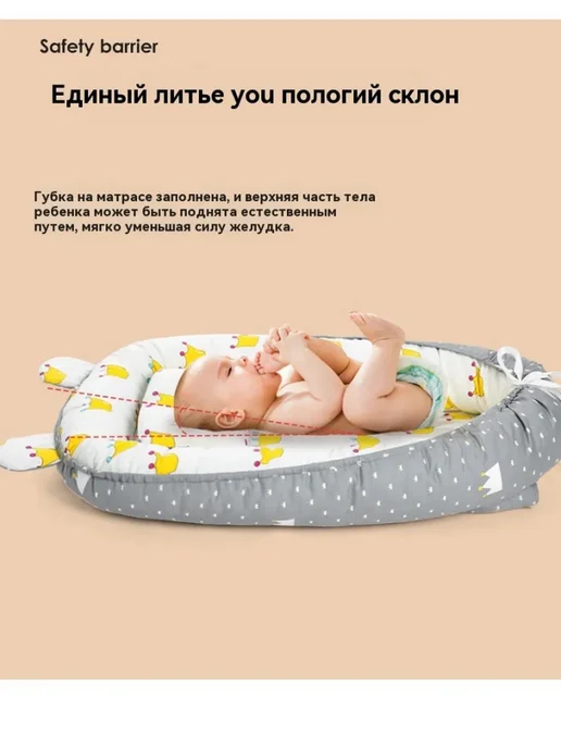 кокон для новорожденного, белый, фото 6