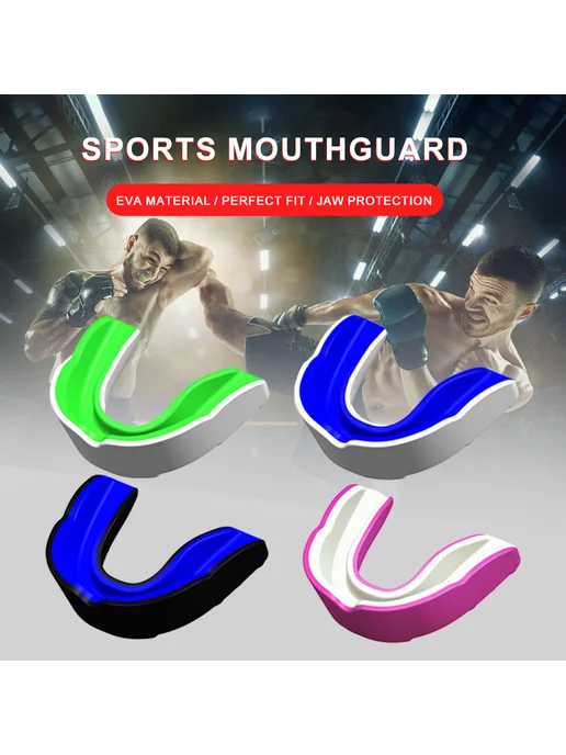 4шт Mouthguard для MMA и единоборств черный белый красный, 4 шт, фото 7