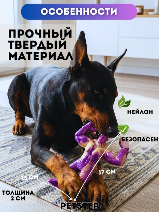 PETSTEP Жевательная игрушка для собак из нейлона Бык, вариант, фото 2