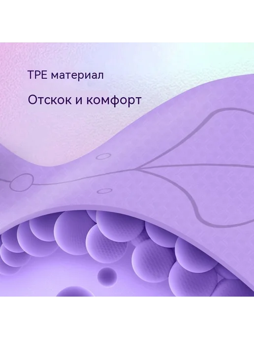 Коврик для йоги 15 мм 183*80 см, 183x80 см, фото 2